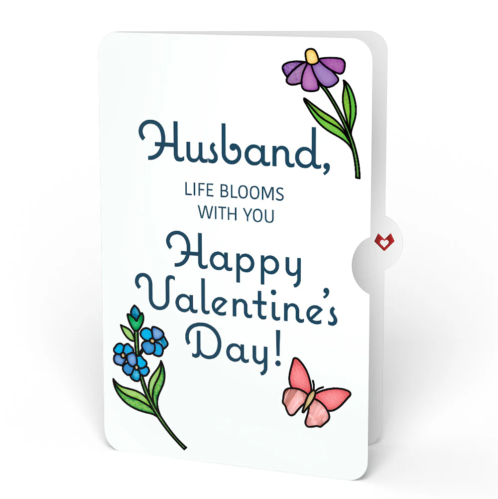 Love Grows Heart Valentine Suncatcher Card and Sentiment Set for Husband - Image 4