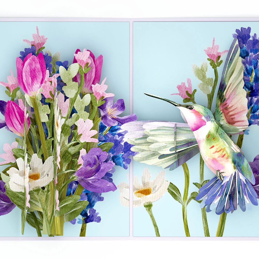 Love in Bloom Hummingbird Mother's Day Pop-Up Card and Sentiment Set for Grandma - Image 3