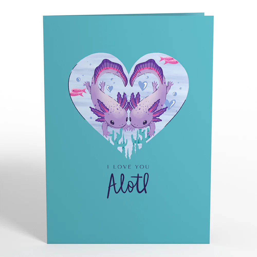 Love You A-Lotl Pop-Up Card - Image 4