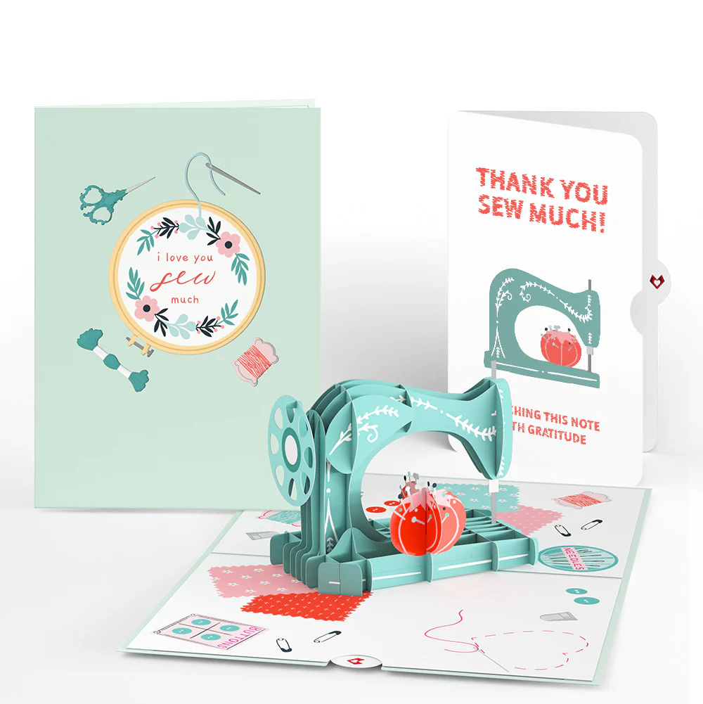 Love You Sew Much Thank You Pop-Up Card and Sentiment Set