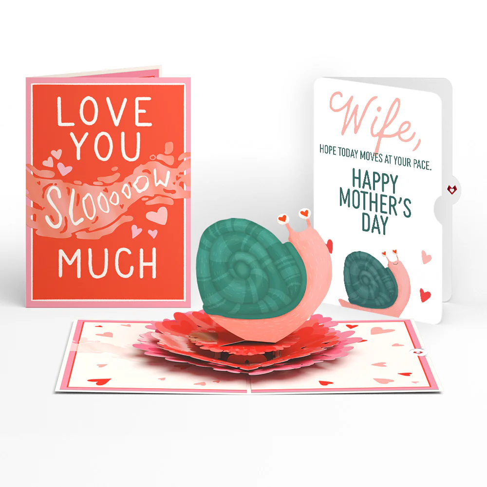 Love You Slow Much Snail Mother’s Day Pop-Up Card and Sentiment Set for Wife