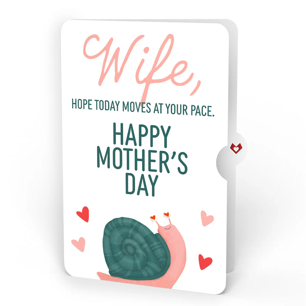 Love You Slow Much Snail Mother’s Day Pop-Up Card and Sentiment Set for Wife - Image 4
