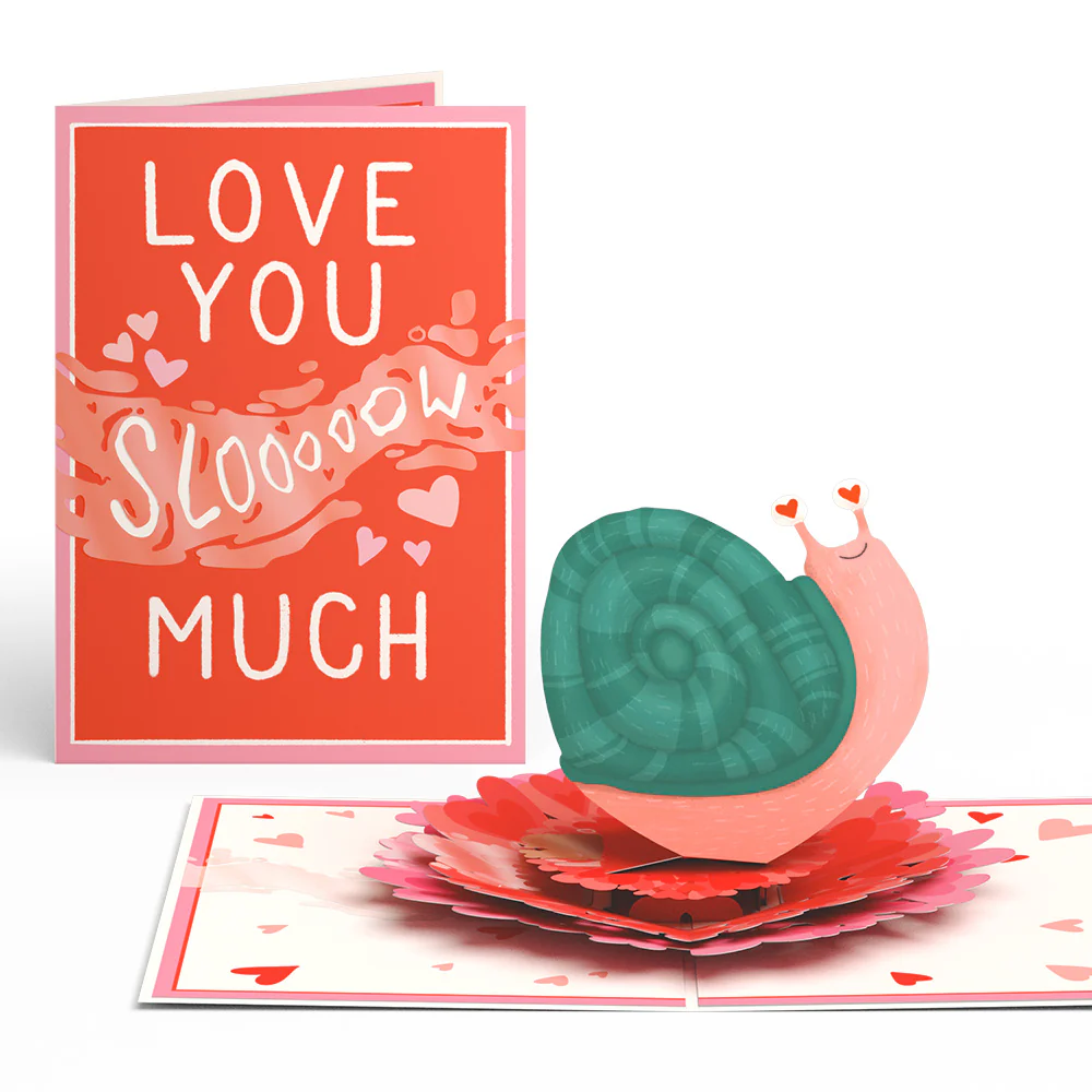 Love You Slow Much Snail Pop-Up Card - Image 2