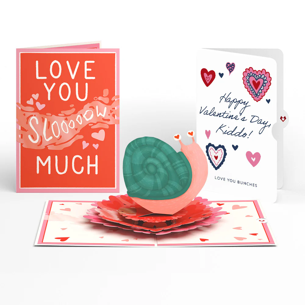 Love You Slow Much Snail Valentine Pop-Up Card and Sentiment Set for Kiddo