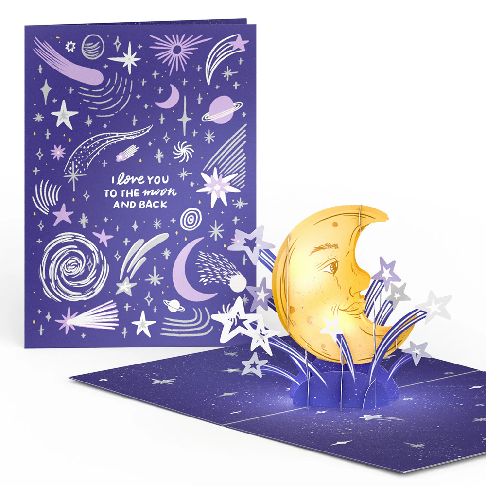 Love You to the Moon and Back Light-Up Pop-Up Card - Image 3