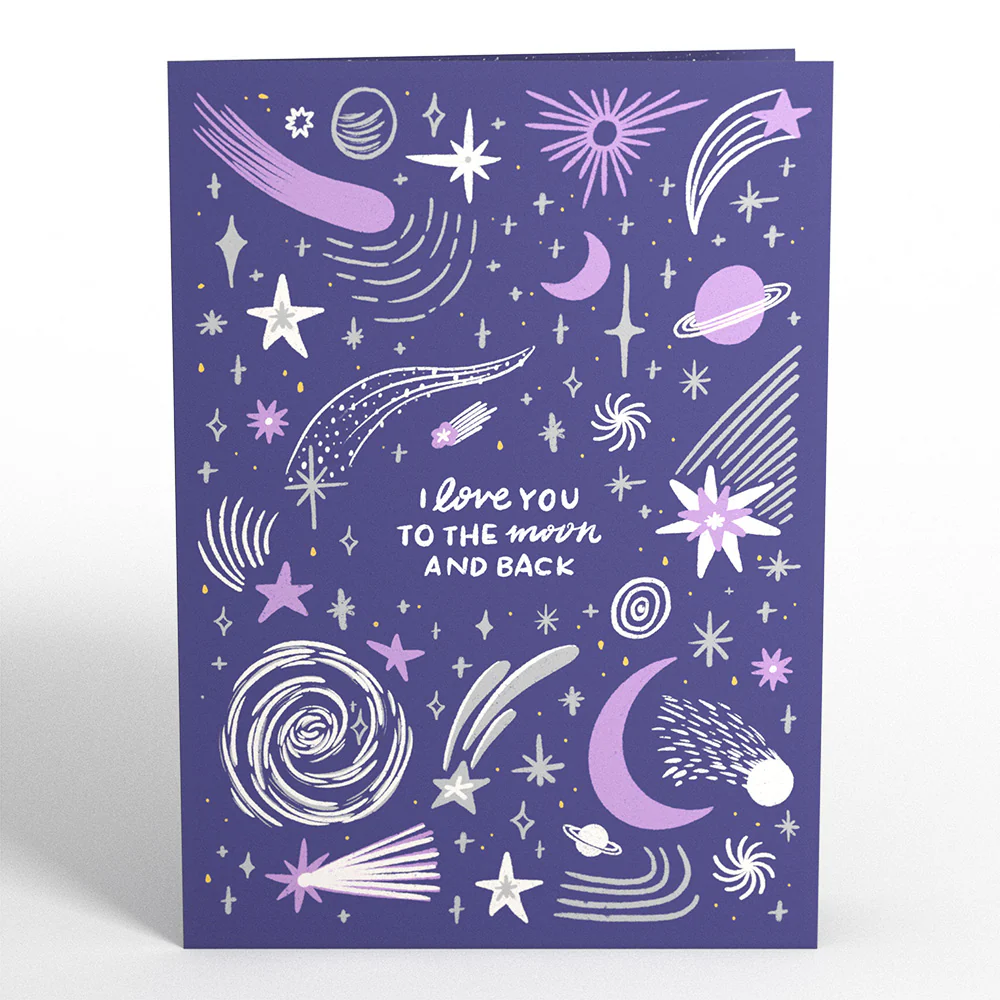 Love You to the Moon and Back Light-Up Pop-Up Card - Image 5