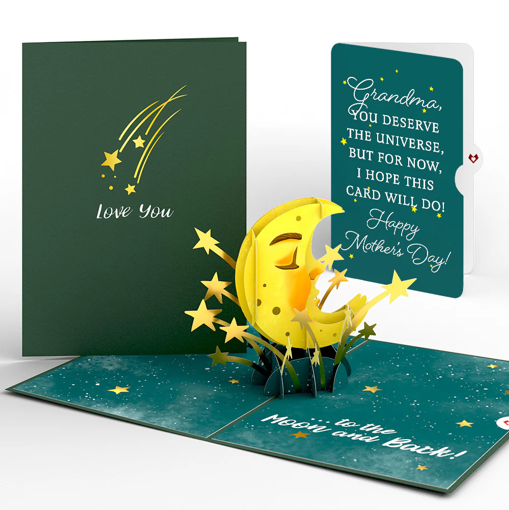 Love You to the Moon and Back Mother's Day Pop-Up Card and Sentiment Set for Grandma