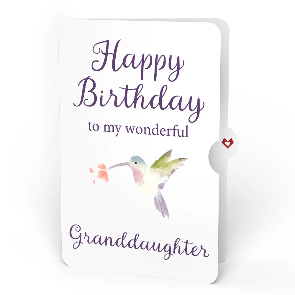 Lovely Hummingbird Birthday Pop-Up Card and Sentiment Set for Granddaughter - Image 4