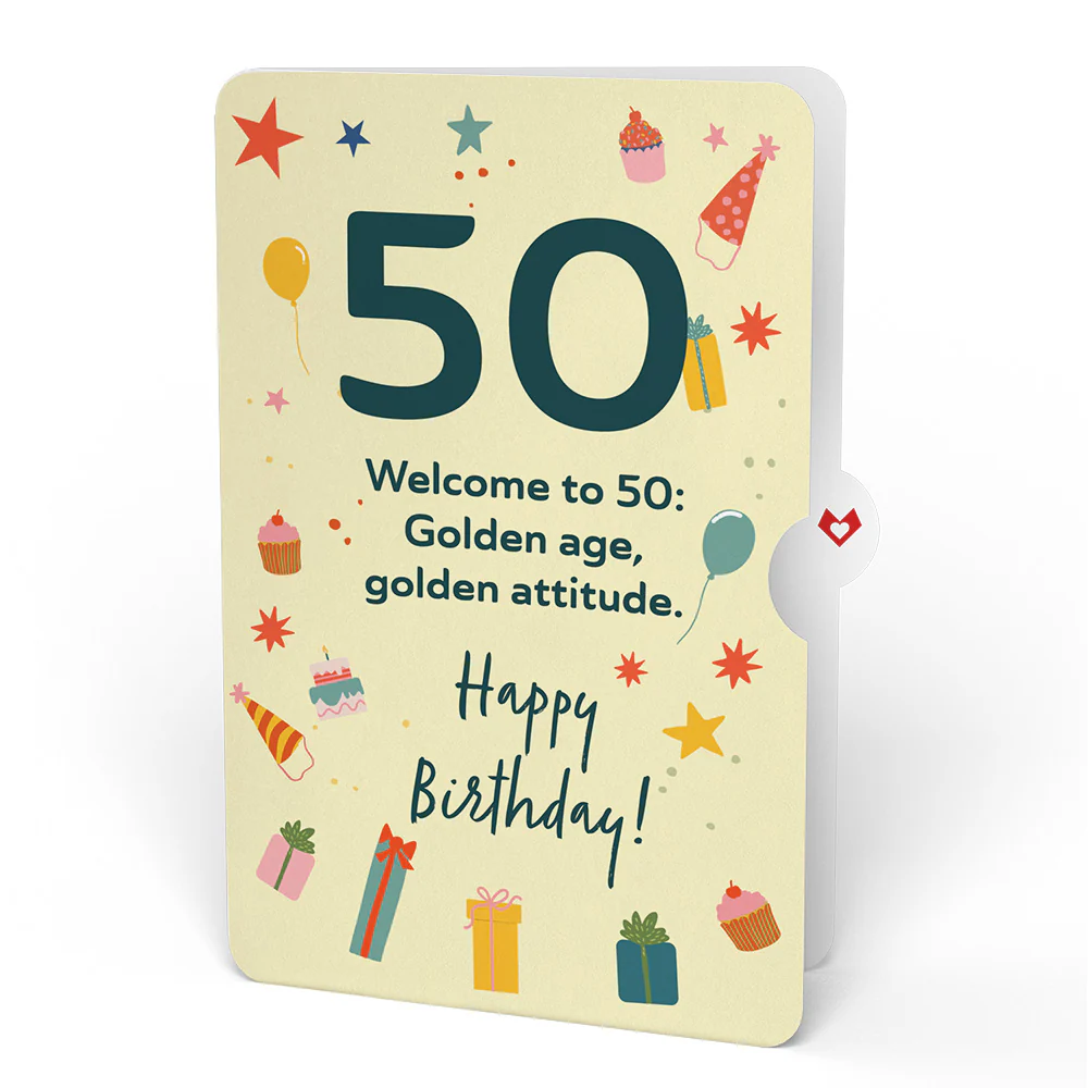 50th Birthday Cupcake Pop-Up Card and Sentiment Set - Image 4