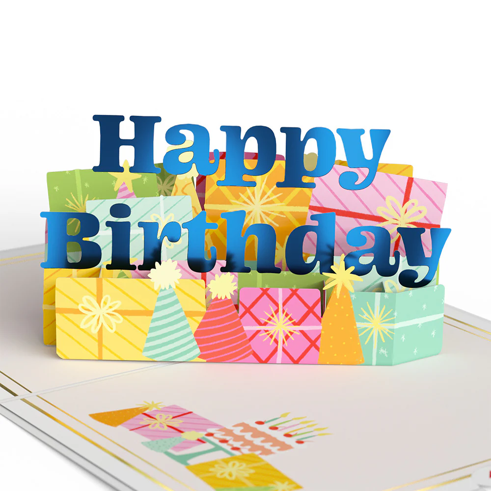 Wishing You a Happy 40th Birthday Pop-Up Card and Sentiment Set - Image 3