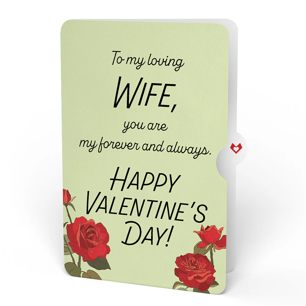 I Love You Roses Valentine Pop-Up Card and Sentiment Set for Wife - Image 4