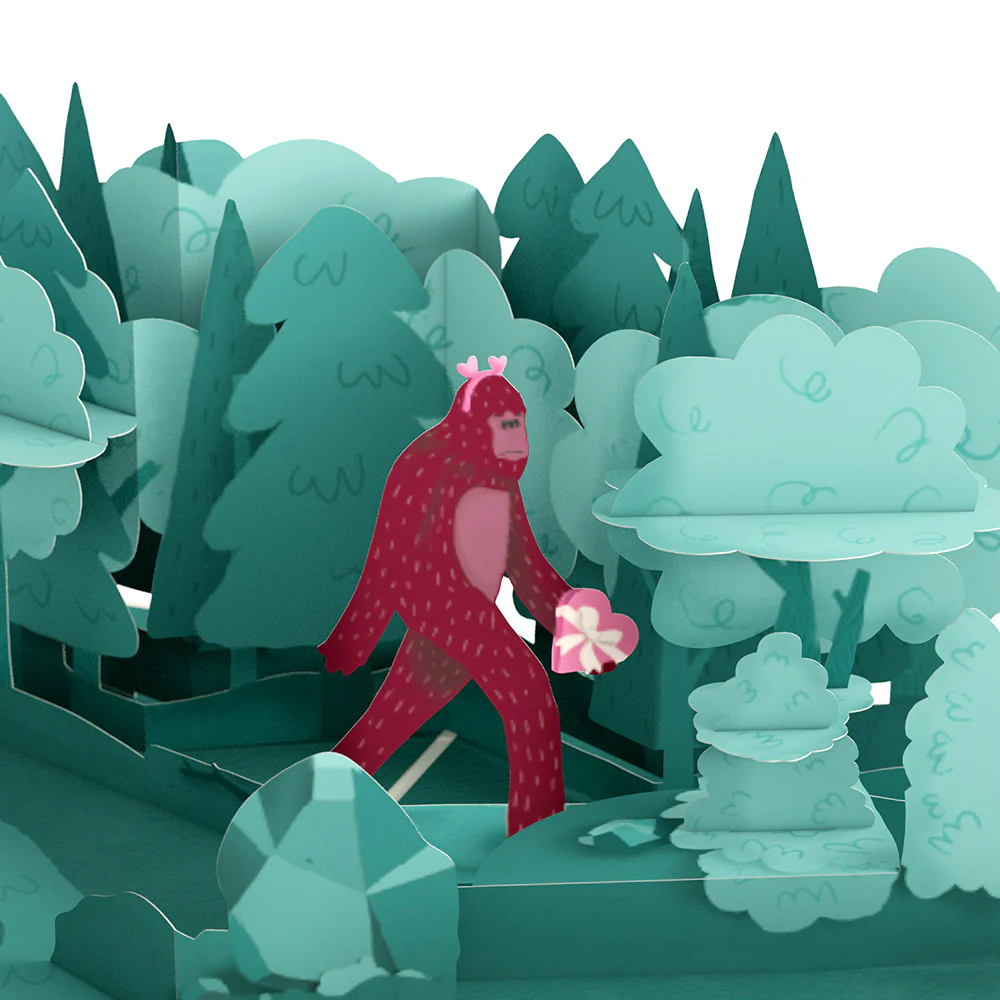 Searching for a Valentine Like You Bigfoot Valentine Pop-Up Card and Sentiment Set for Son - Image 3