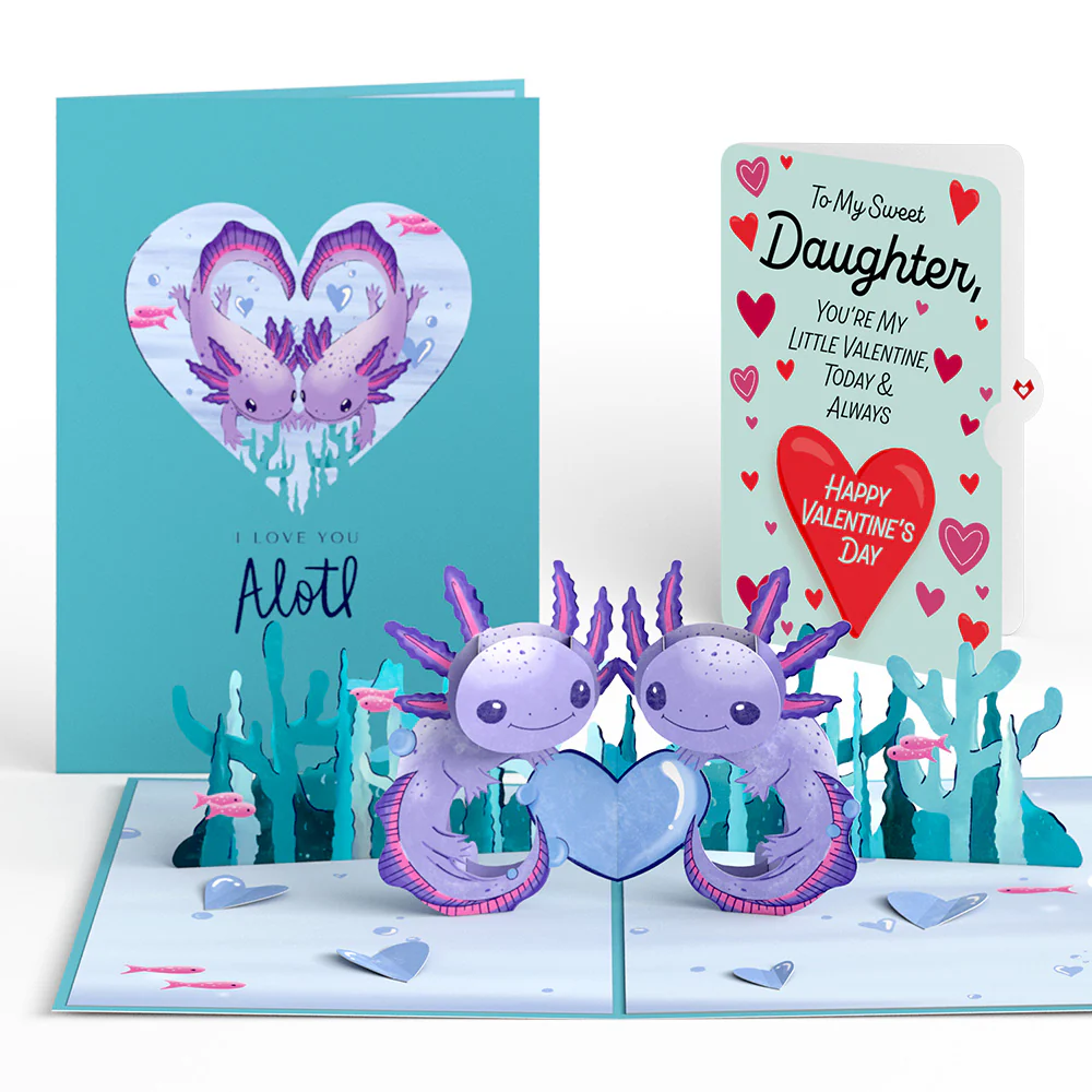 Love You A-Lotl Valentine Pop-Up Card and Sentiment Set for Daughter