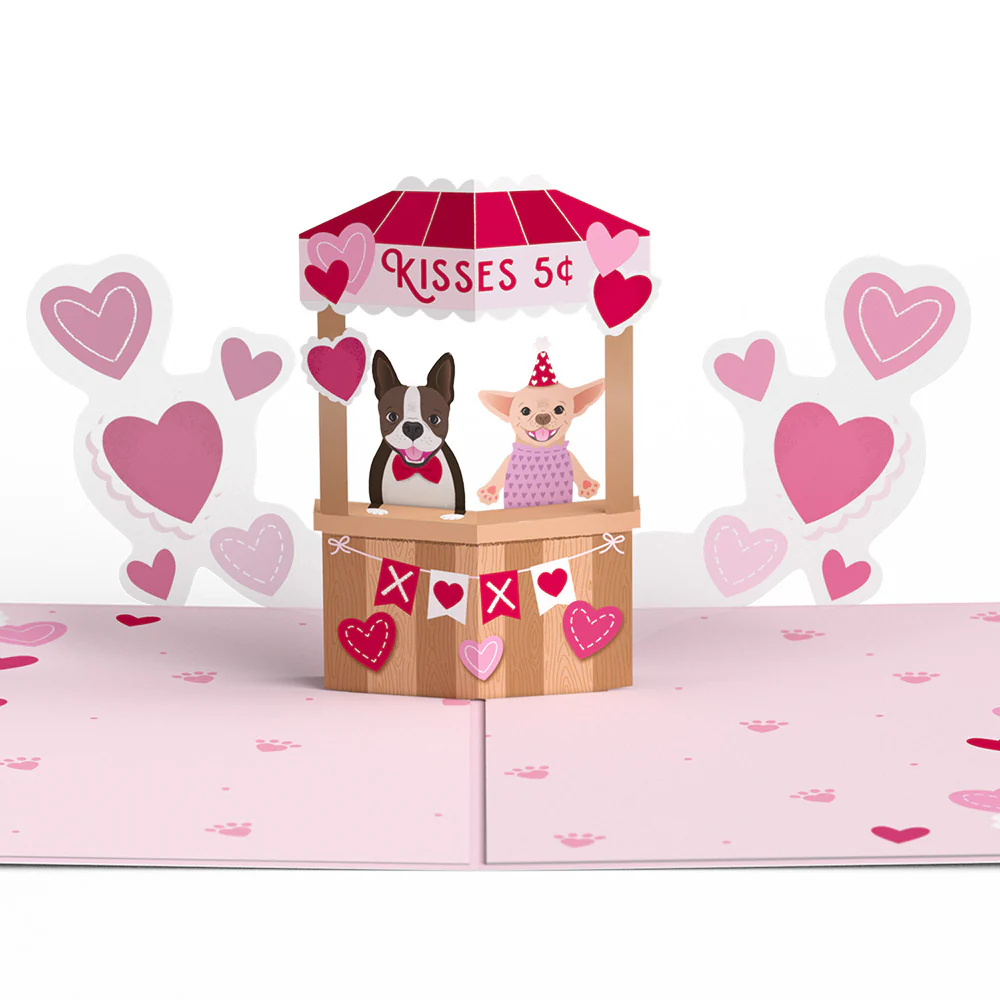 Love You Furever Dog Kisses Valentine Pop-Up Card and Sentiment Set for Daughter - Image 3
