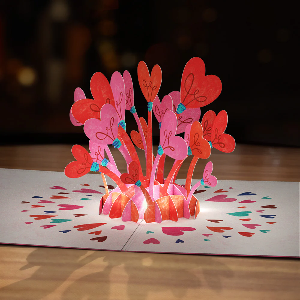 You Light Up My Life Distance Can't Stop My Love Valentine Light-Up Pop-Up Card and Sentiment Set - Image 3