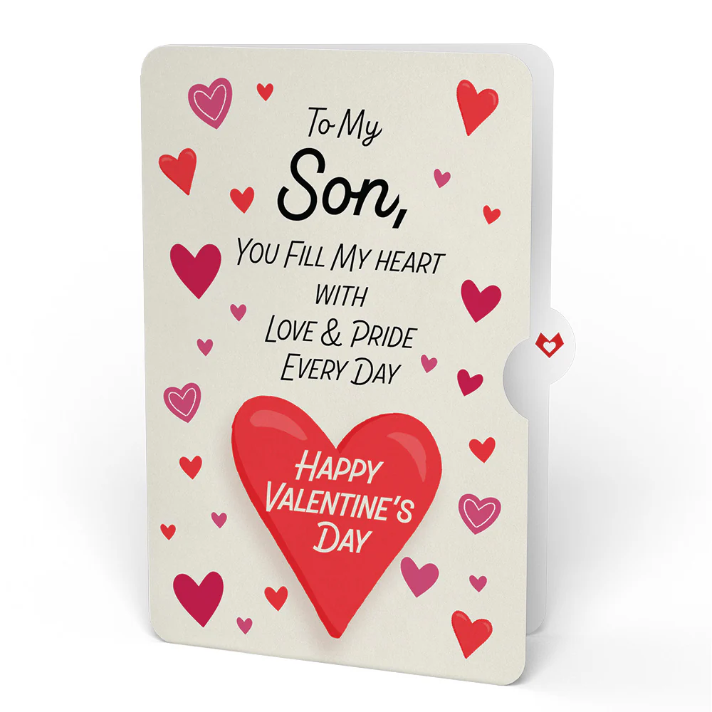 You Light Up My Life Valentine Light-Up Pop-Up Card and Sentiment Set for Son - Image 4