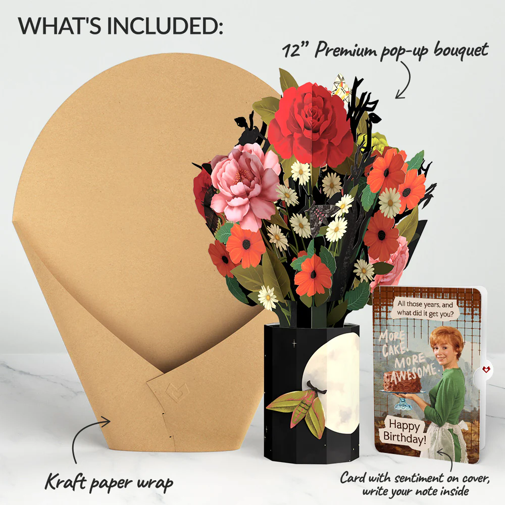 Midnight Florals Birthday Bouquet and More Cake More Awesome Sentiment Set - Image 2