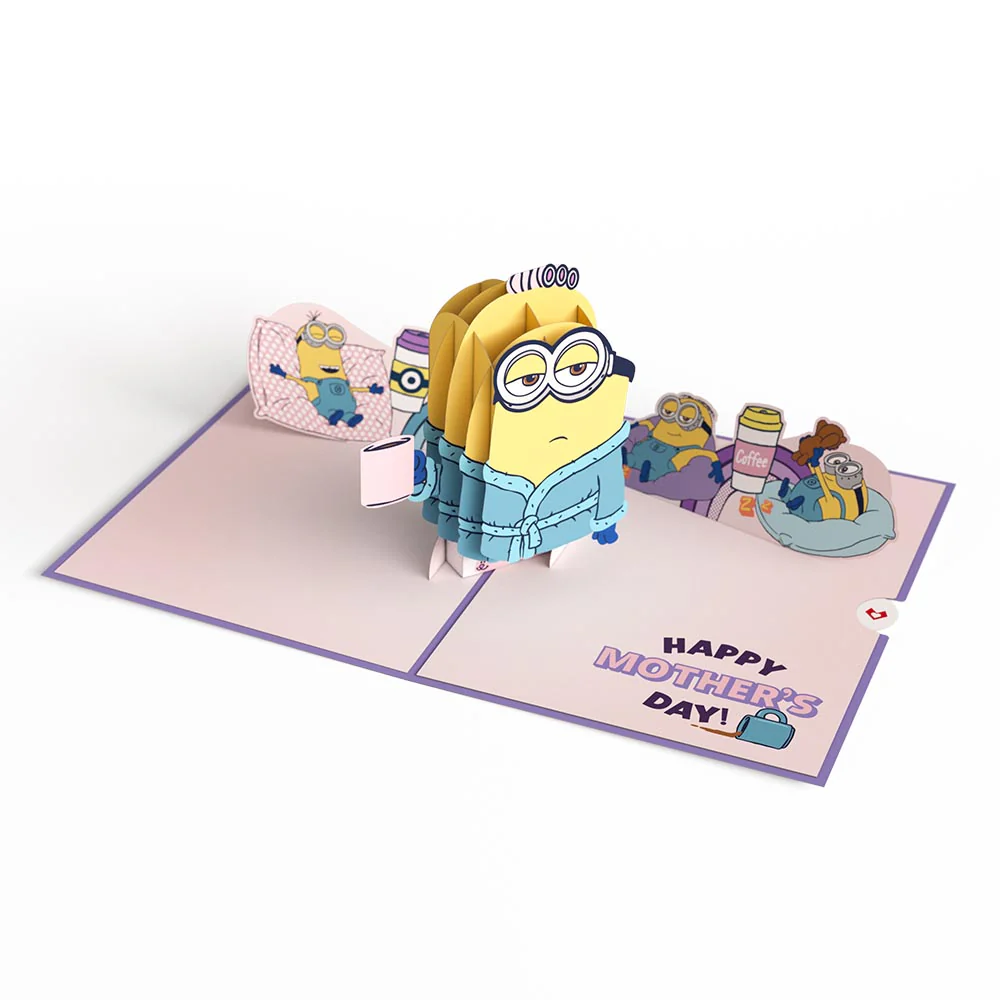 Minions Lazy Mother's Day Pop-Up Card - Image 3