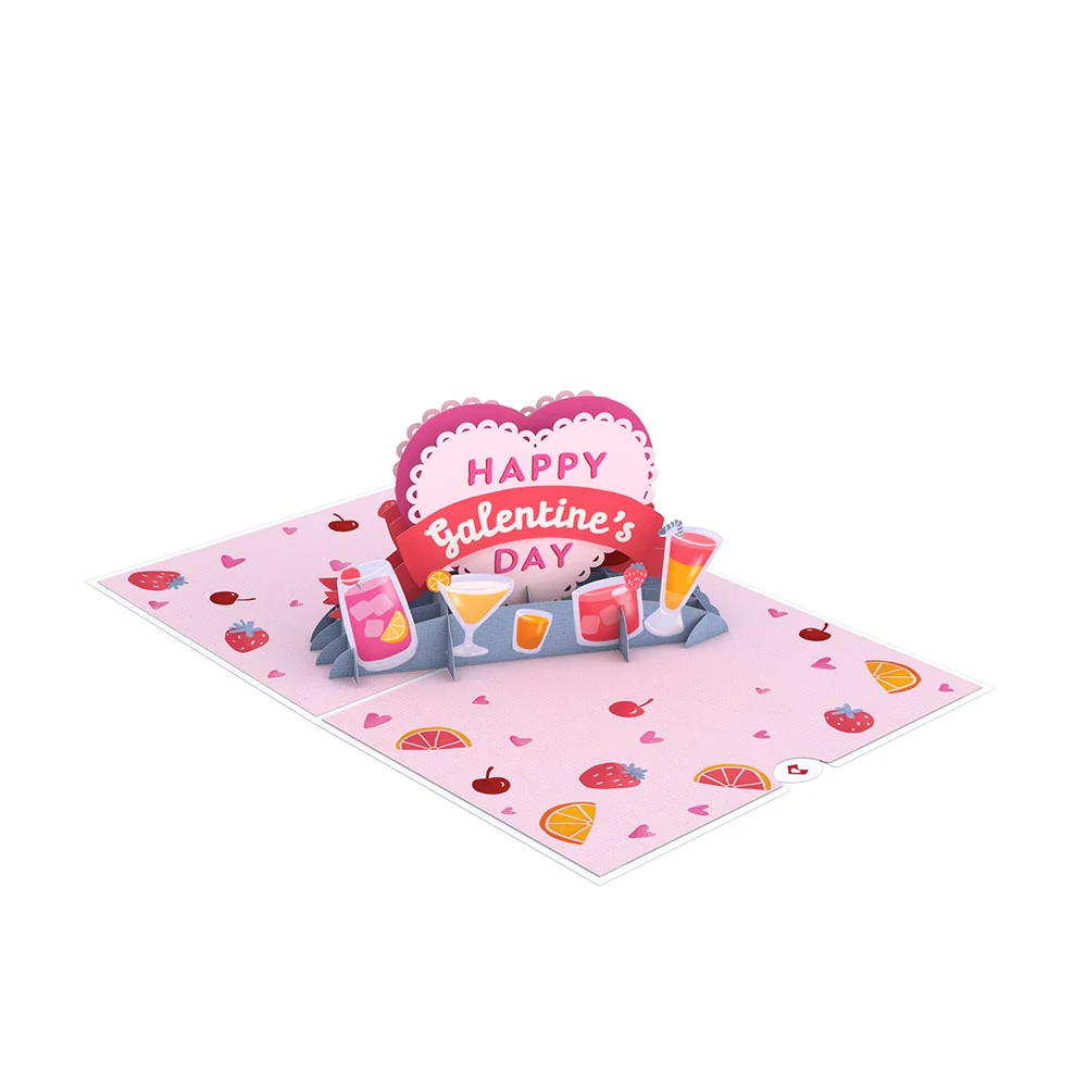 Mixed Drinks Galentine's Day Pop-Up Card - Image 3