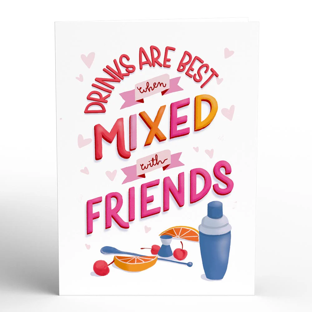 Mixed Drinks Galentine's Day Pop-Up Card - Image 4