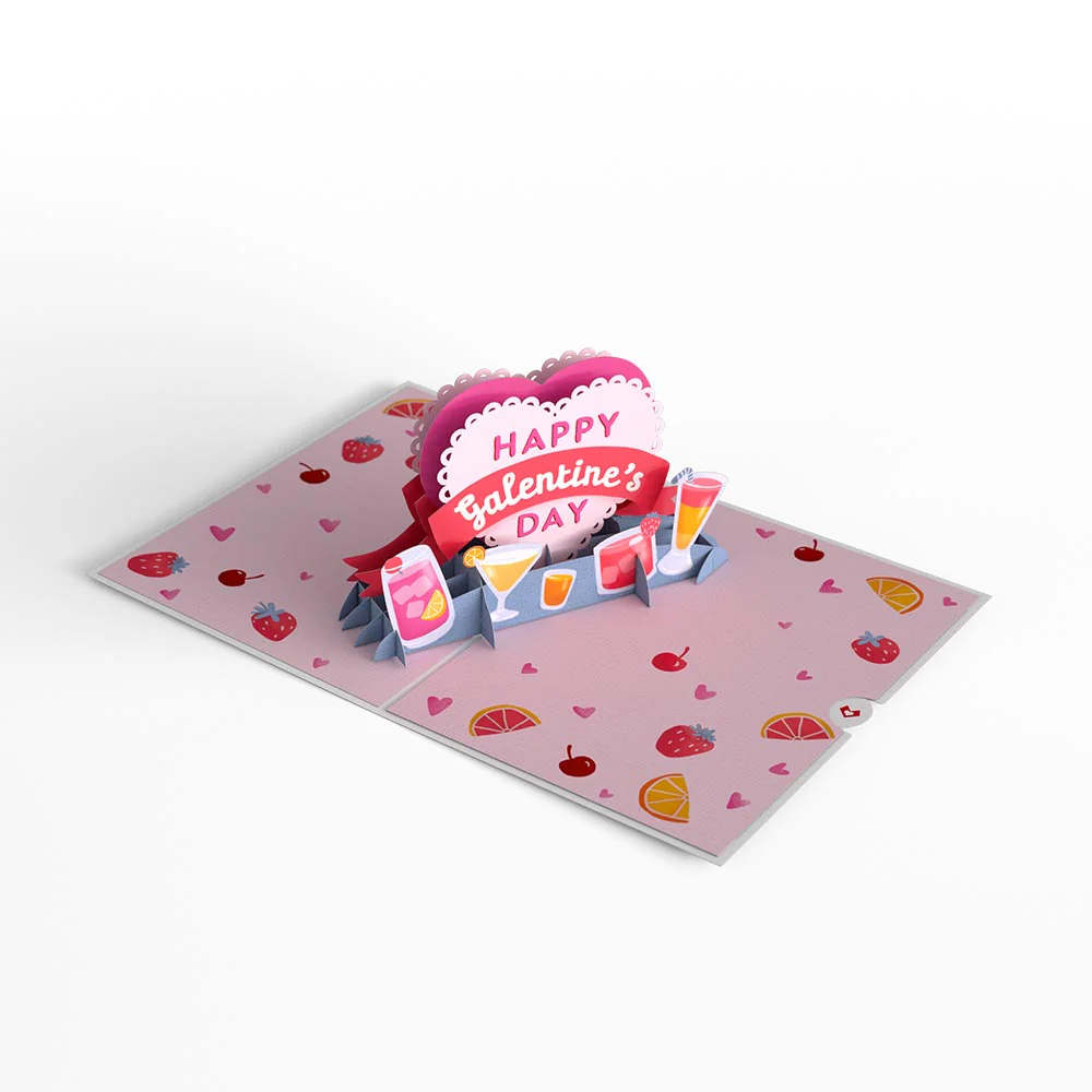 Mixed Drinks Galentine's Day Pop-Up Card - Image 5