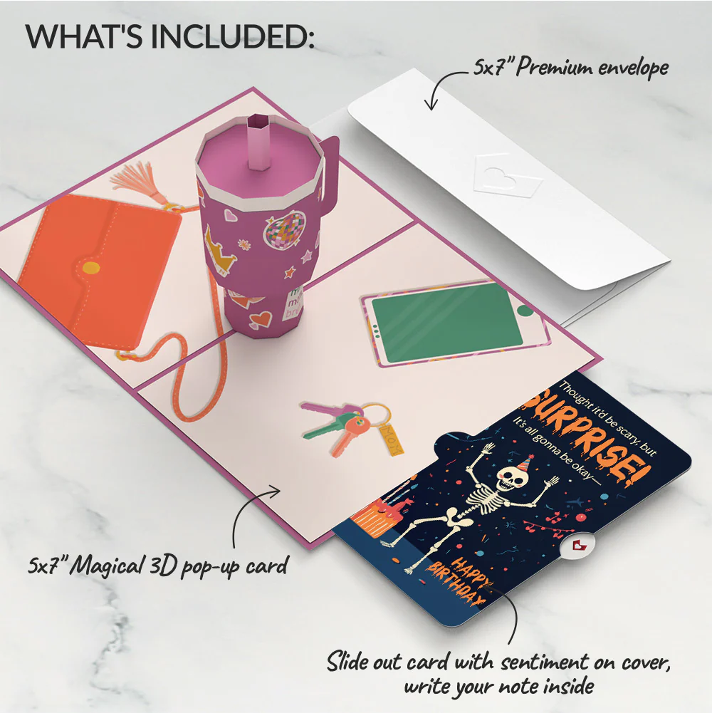 Mom Era Tumbler Birthday Pop-Up Card and Surprise Skeleton Sentiment Set - Image 2