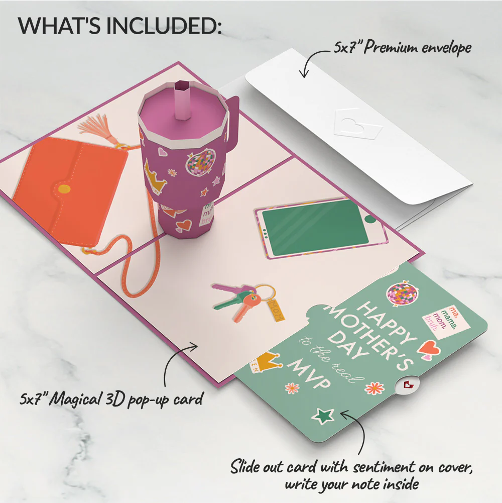 Mom Era Tumbler Mother's Day Pop-Up Card and The real MVP Sentiment Set - Image 2