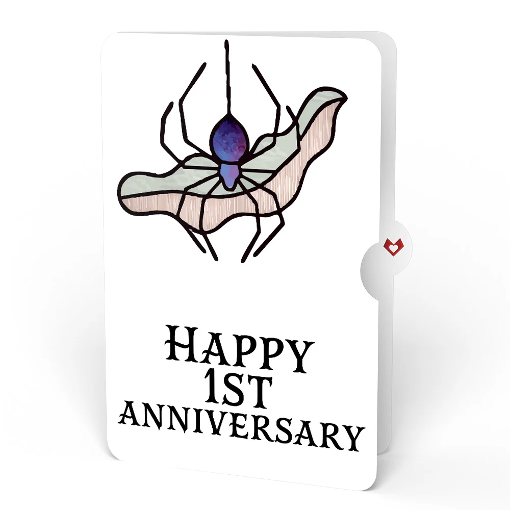 Moonlit Amethyst 1st Anniversary Suncatcher Bouquet and Sentiment Set - Image 4