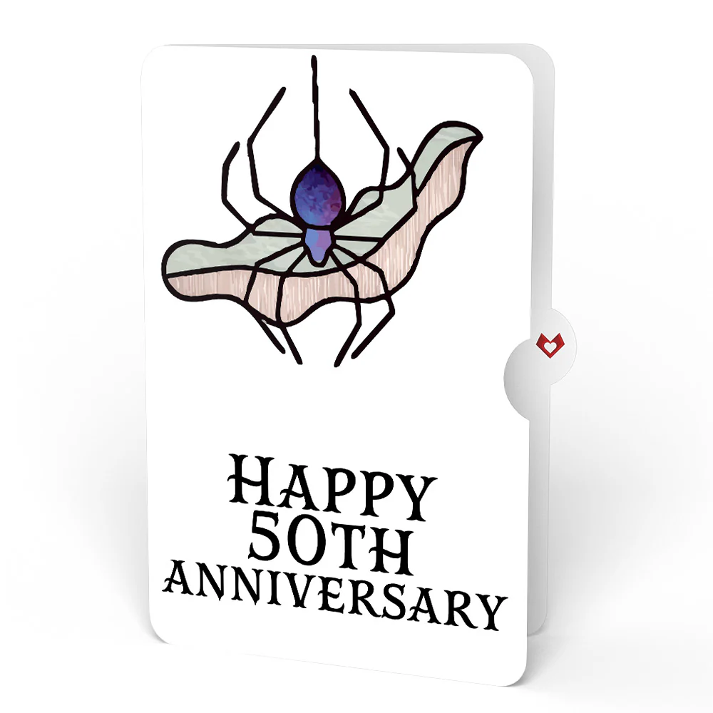 Moonlit Amethyst 50th Anniversary Suncatcher Bouquet and Sentiment Set - Image 4