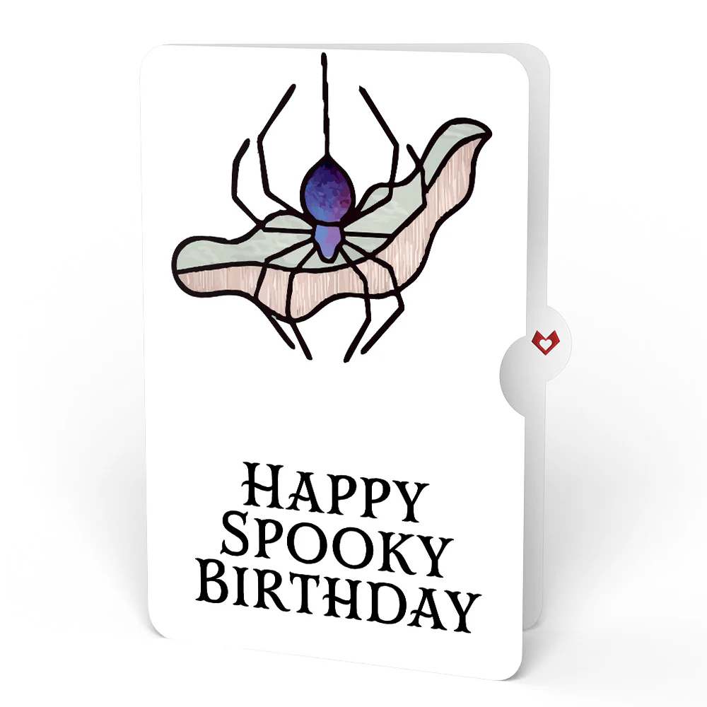 Moonlit Amethyst Birthday Suncatcher Bouquet and Spooky Spider Sentiment Set - Image 4