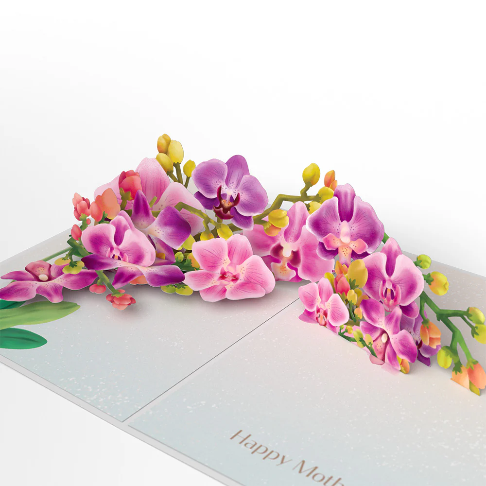 Mother’s Day Orchid Pop-Up Card - Image 2