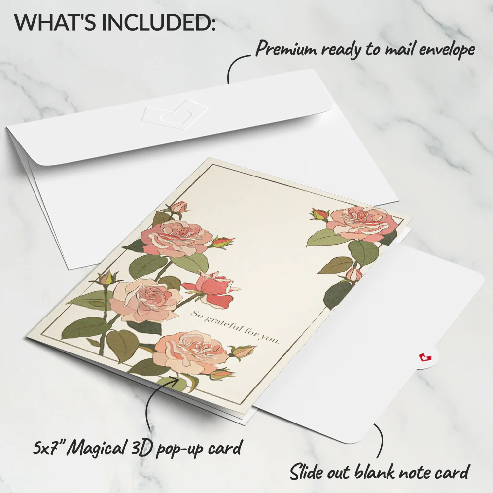 Mother's Day Grateful For You Roses Pop-Up Card - Image 6
