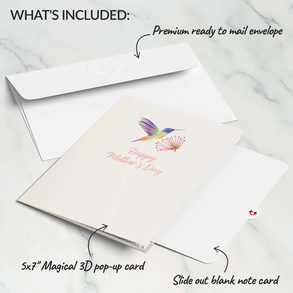 Mother's Day Hummingbird Pop-Up Card - Image 5
