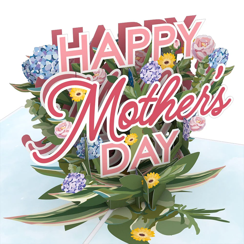 Mother's Day Hydrangeas Pop-Up Card & Bouquet Bundle - Image 7