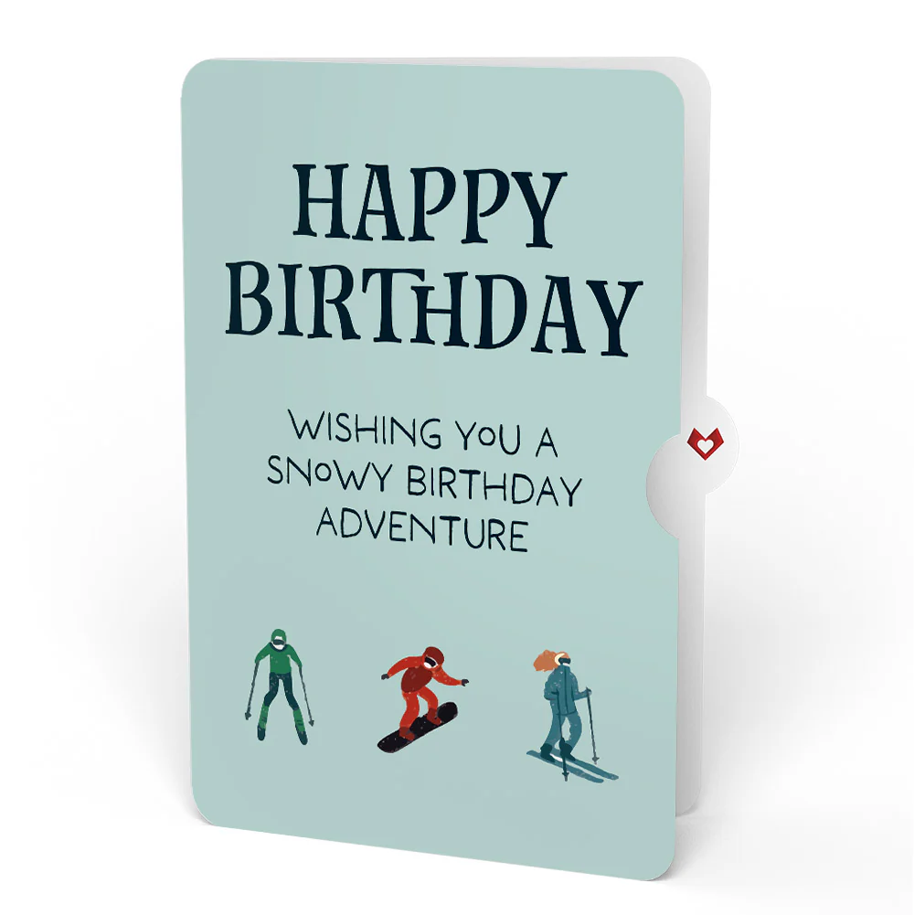 Mountain Ski Adventure Birthday Pop-Up Card and Sentiment Set - Image 4