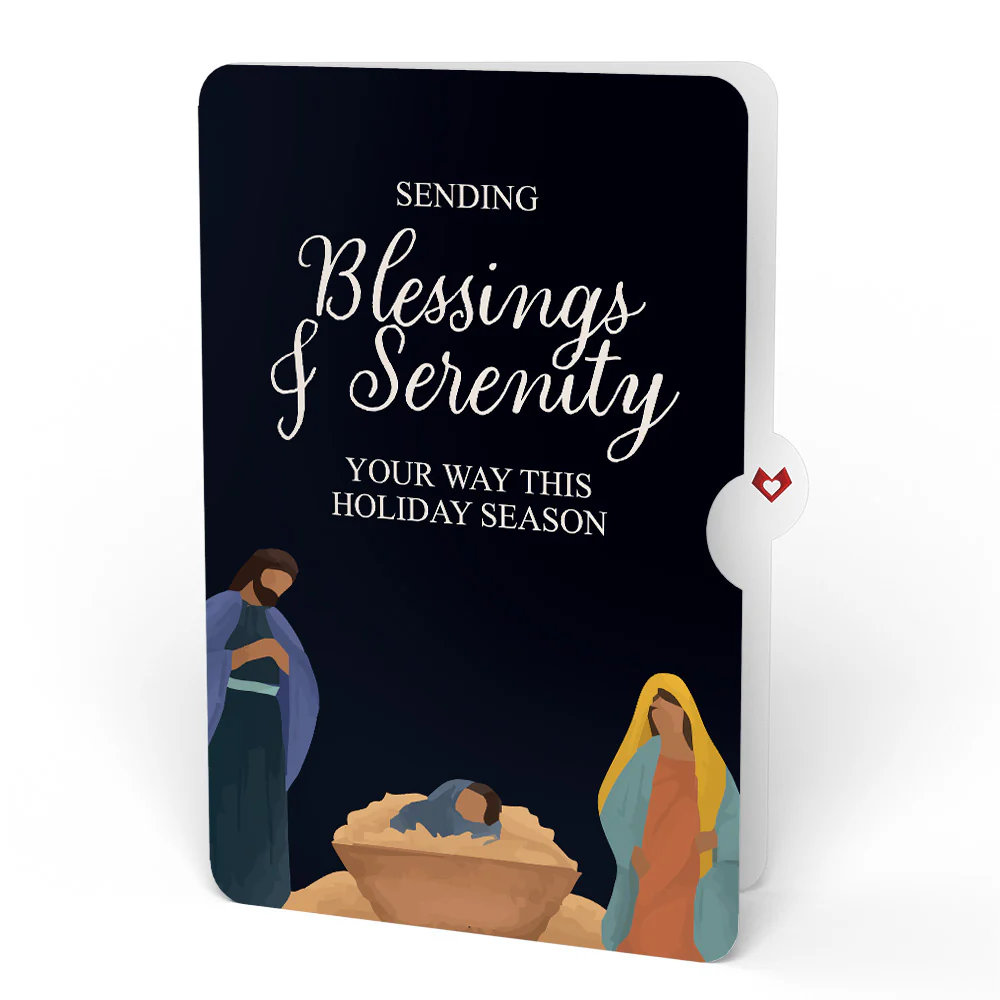 Nativity Christmas Giant Pop-Up Gift and Blessings & Serenity Sentiment Set - Image 4