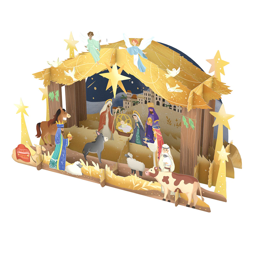 Nativity Christmas Giant Pop-Up Gift and Sentiment Set - Image 3
