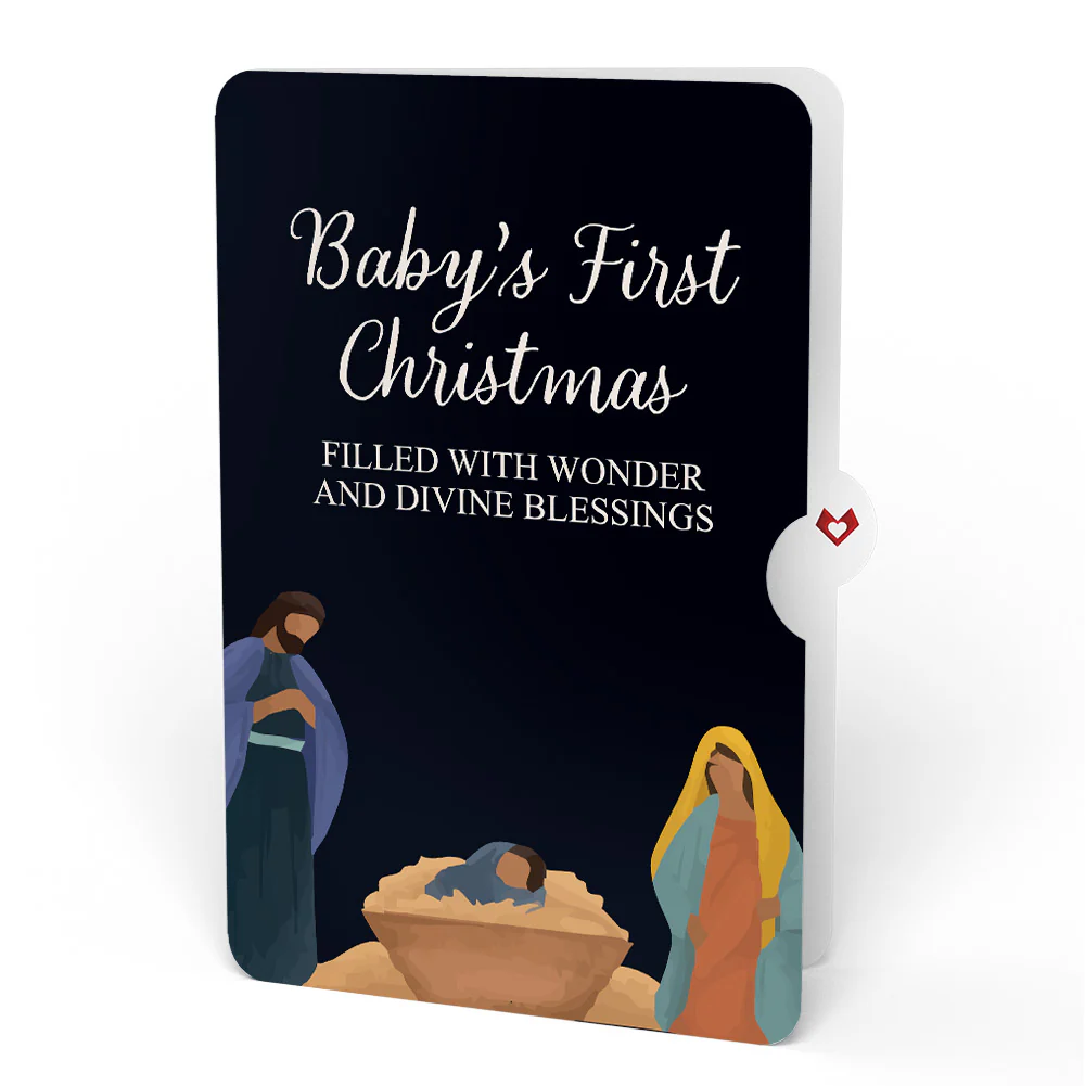 Nativity Christmas Tree Pop-Up Card and Sentiment Set for Baby - Image 4