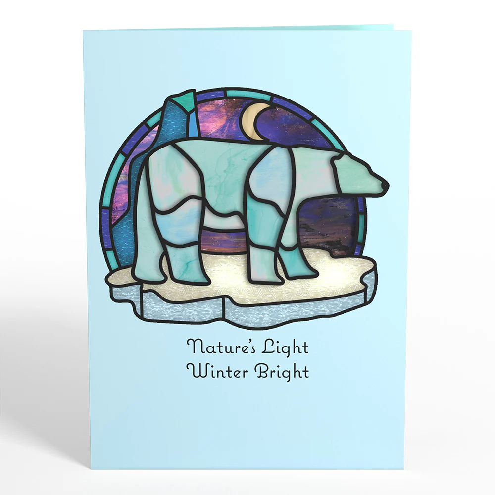 Nature's Light Polar Bear Suncatcher Card - Image 5