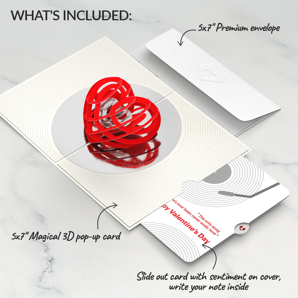 OK Go: Love Pop-Up Card and Timeless Melody Valentine's Day Sentiment Set - Image 2