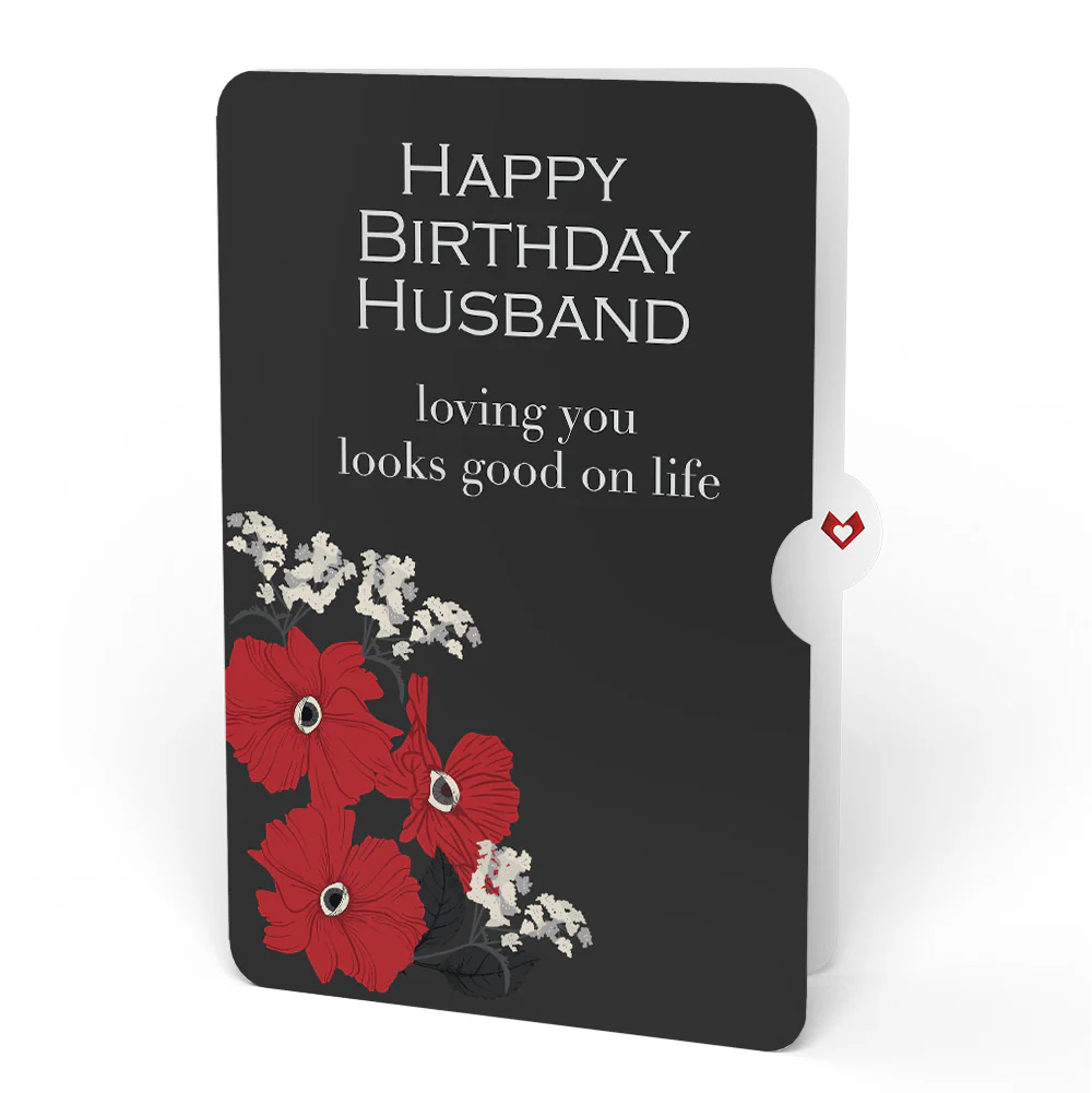 Only Have Eyes for You Birthday Pop-Up Card and Sentiment Set for Husband - Image 4