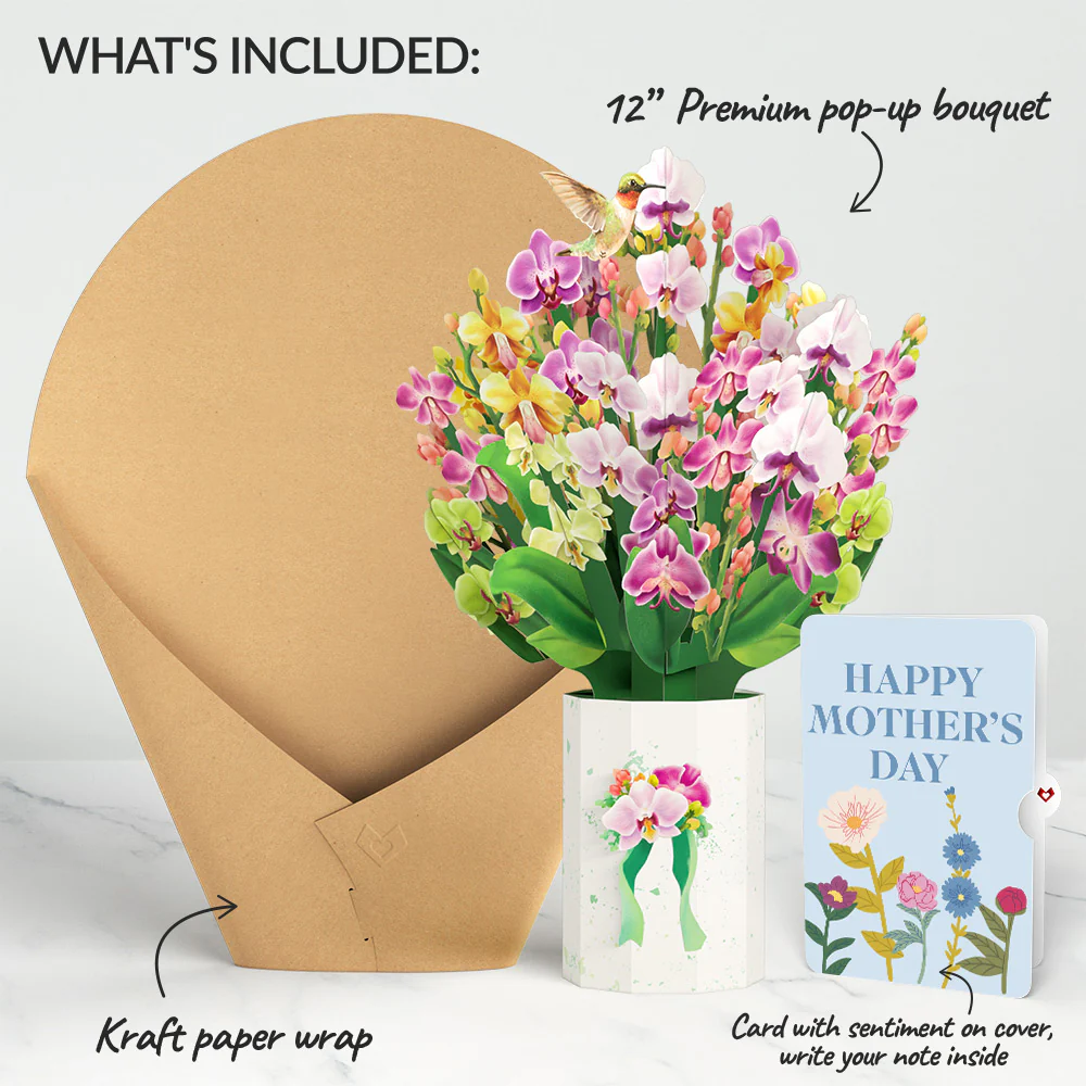 Orchid Mother's Day Bouquet and Sentiment Set - Image 2