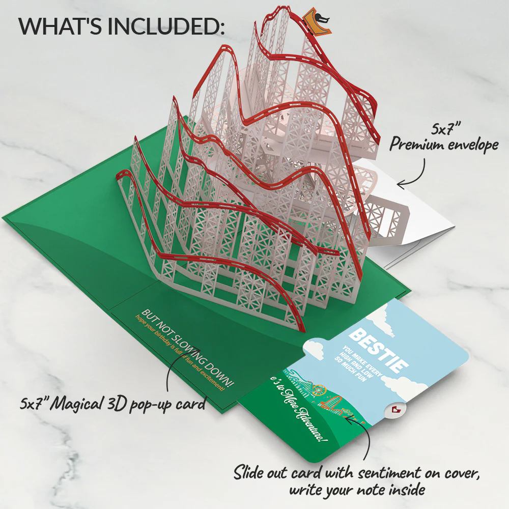 Over the Hill Birthday Pop-Up Card and Sentiment Set for Best Friend - Image 2