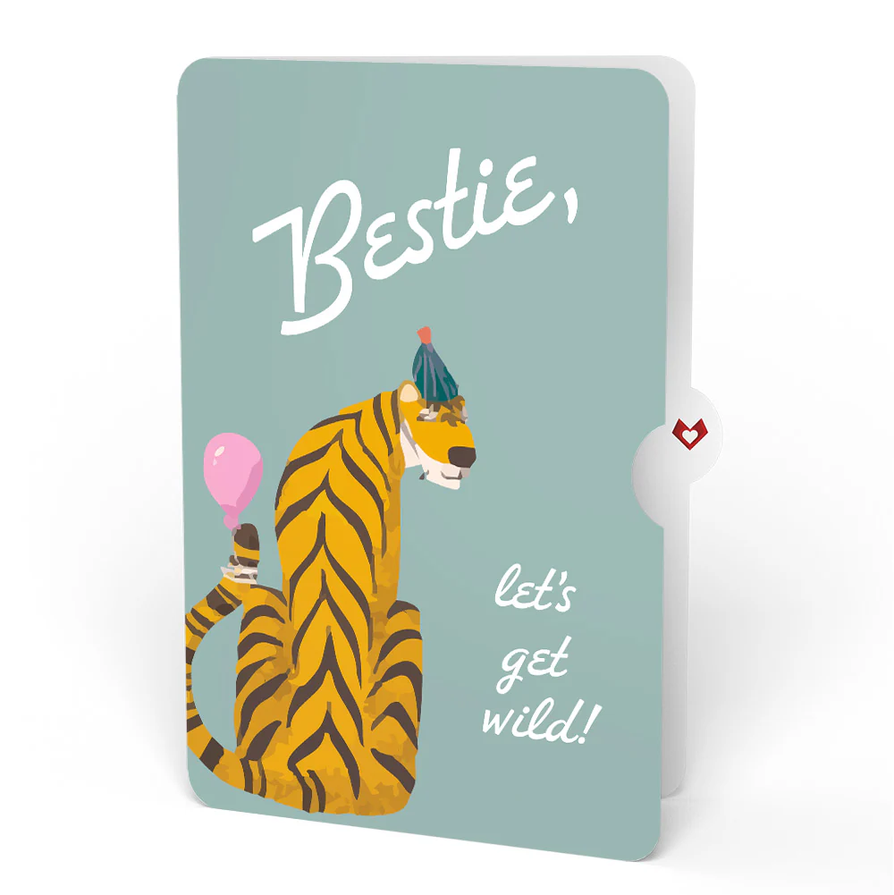 Party Animals Birthday Pop-Up Card and Sentiment Set for Bestie - Image 4