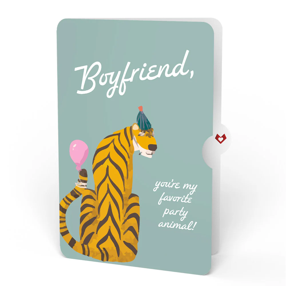 Party Animals Birthday Pop-Up Card and Sentiment Set for Boyfriend - Image 4