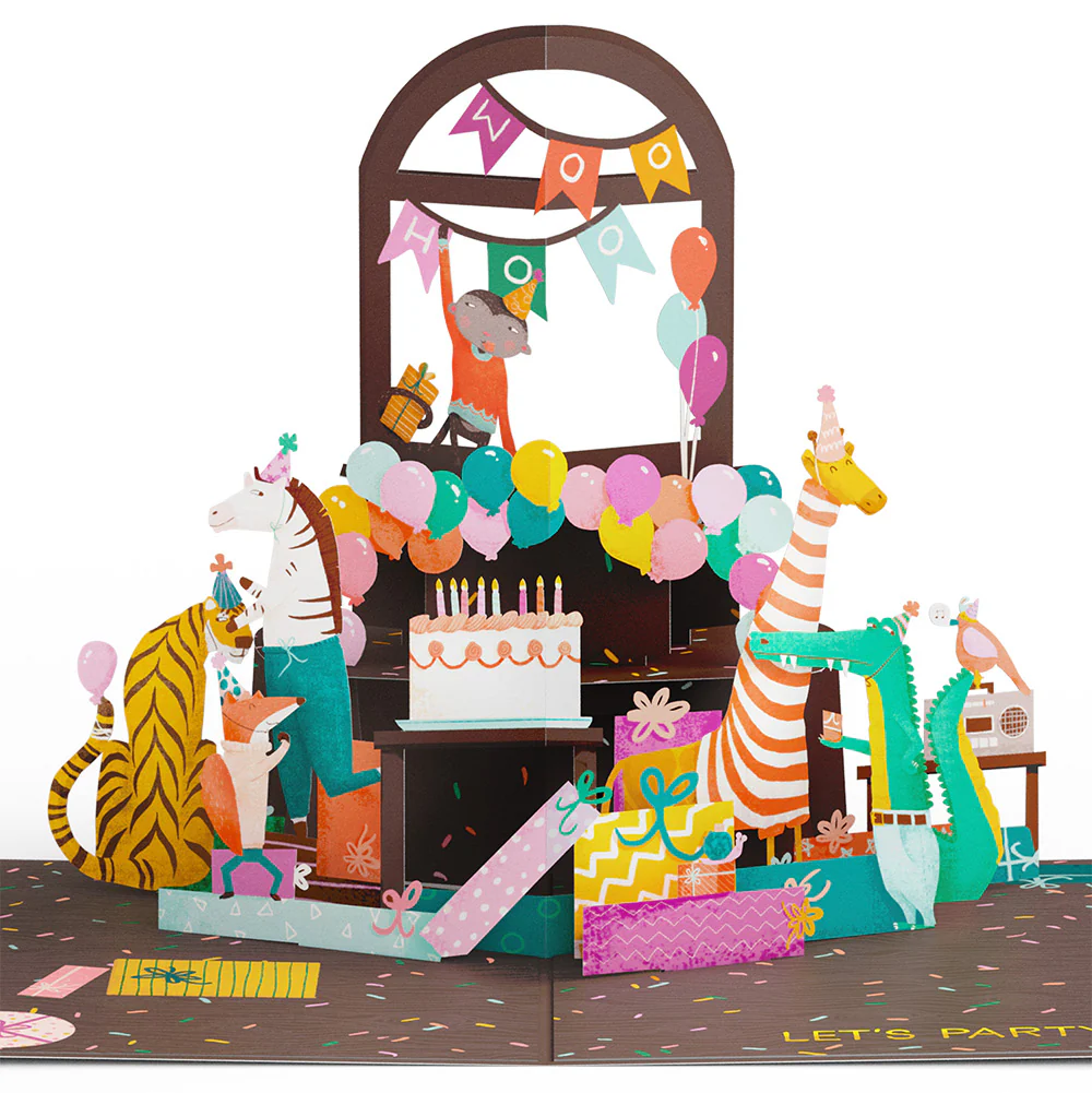 Party Animals Birthday Pop-Up Card and Sentiment Set for Mom - Image 3