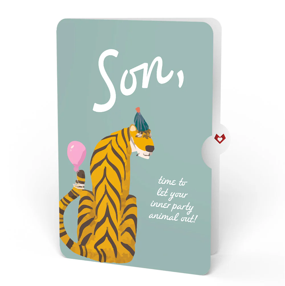 Party Animals Birthday Pop-Up Card and Sentiment Set for Son - Image 4