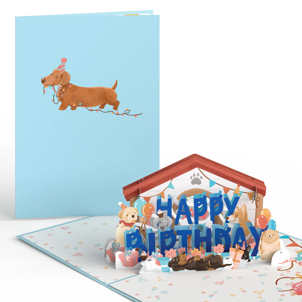 Party Dogs Birthday Pop-Up Card