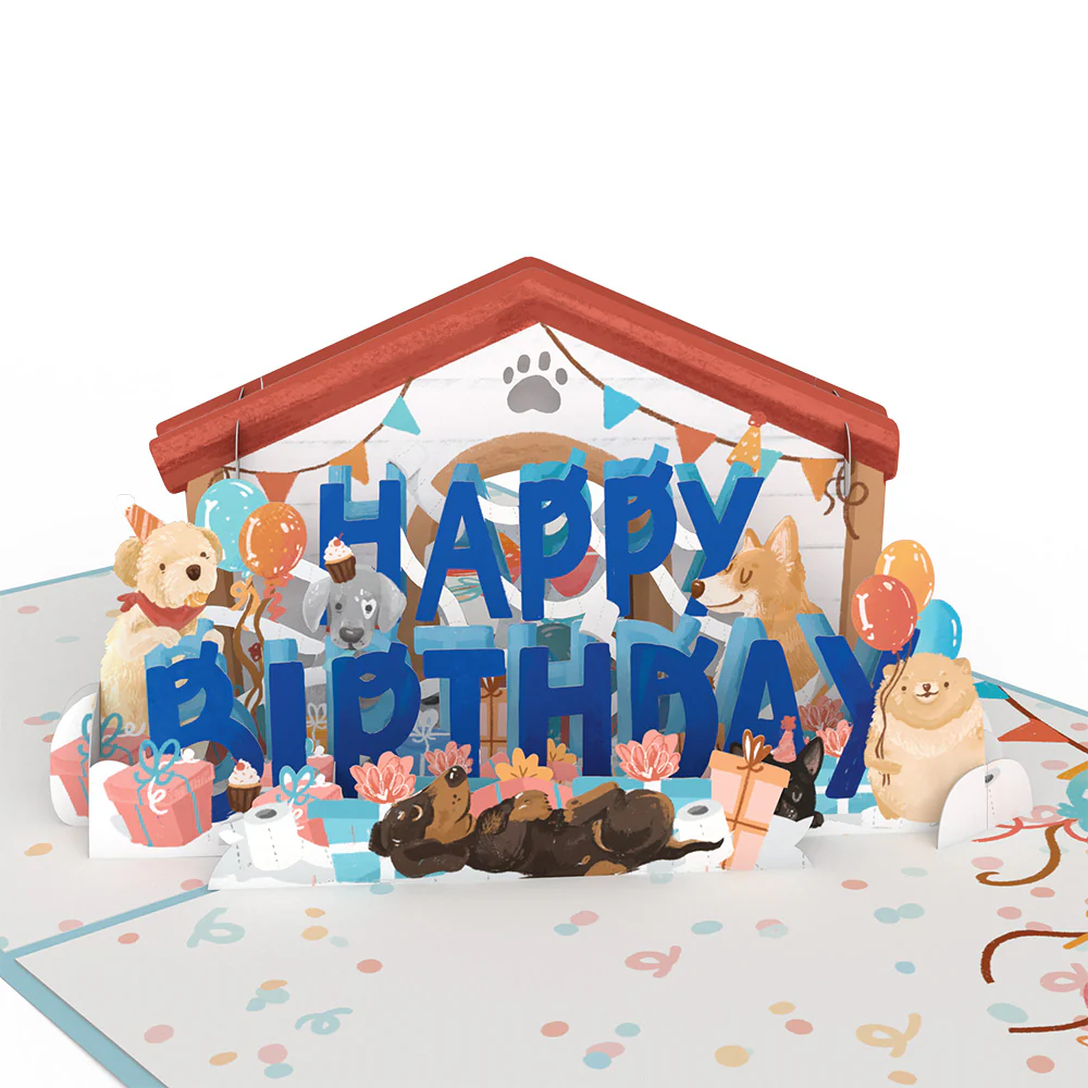 Party Dogs Birthday Pop-Up Card - Image 2