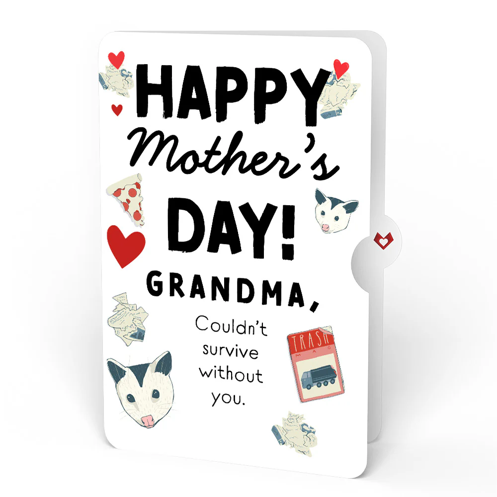 Party Possums Mother’s Day Glitter Bouquet and Sentiment Set for Grandmother - Image 4